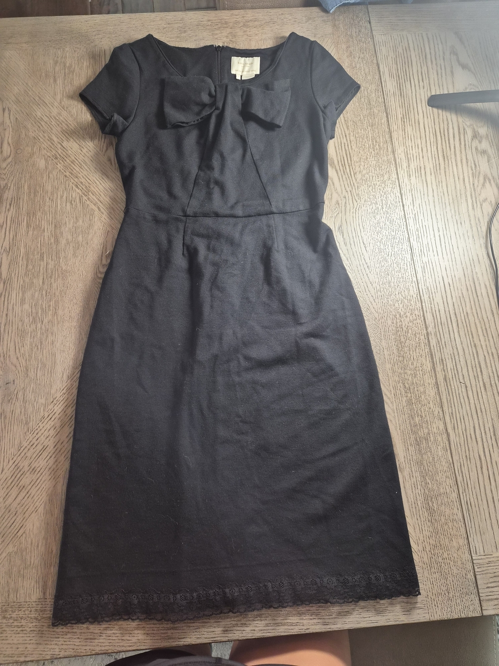 kate spade Black Bow-Front Short Sleeve Midi Dress